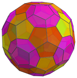 Cell-first projection
of the 120-cell, with last set of 12 dodecahedra before the equatorial
cells