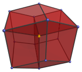 Rhombic dodecahedral
projection of tesseract