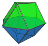Two triangular cupola
forming a triangular orthobicupola