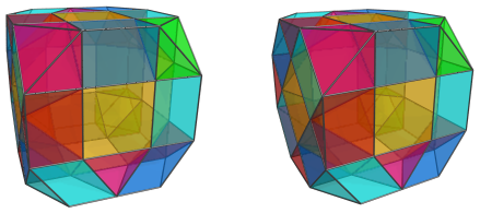 Orthogonal
projection of the biparabigyrated cantellated tesseract, showing all far side
cells