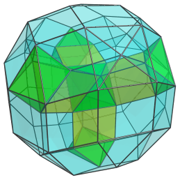 Octahedron-centered projection of the
    cantellated tesseract