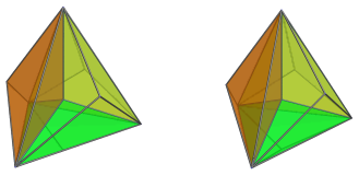 Parallel
projection of the joined pentachoron, showing 3/4 nearest cells