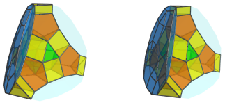 Parallel
projection of the tetrahedral magnaursachoron, showing 3rd J83's