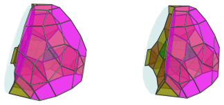 Parallel
projection of the tetrahedral magnaursachoron, showing 4th J83's