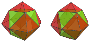 Octahedron-centered
parallel projection of the octahedral ursachoron, showing 6 square
pyramids