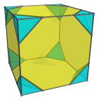 Parallel projection
of the truncated tesseract into 3D