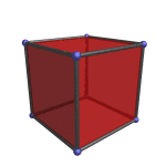 A cube rotating in
the ZW plane