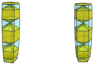 Side view
of the deca-augmented 5,20-duoprism, showing 10 J16 cells on near side