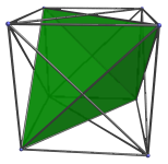 Cubical projection of
16-cell, internal view