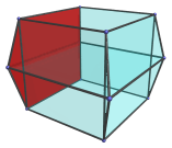 The
3,4-duoprism, showing 1st of 4 triangular prisms