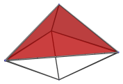 trigonal bipyramid
projection of pentachoron, first cell shown