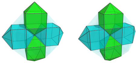 Parallel projection
of the octa-augmented runcinated tesseract, showing 4/6 nearest J15
cells
