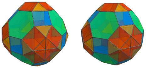 Parallel projection
of the octa-augmented runcitruncated 16-cell, showing 48/48 more triangular
prisms