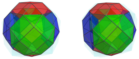 Parallel projection
of the octa-augmented truncated tesseract, showing 6/6 square
orthobicupolae