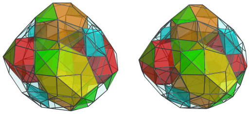 The
pentagonorhombic trisnub trisoctachoron