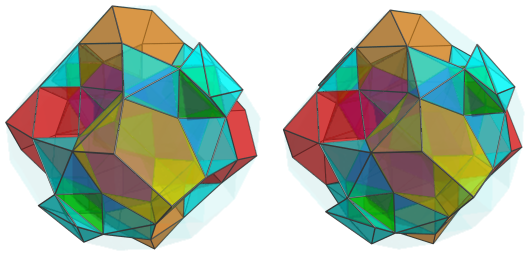 Parallel projection of
D4.11, showing 12 lateral octahedra