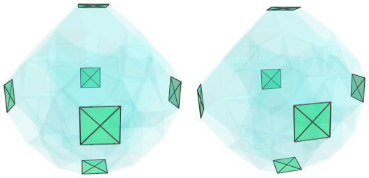 Parallel projection of
D4.11, showing equatorial tetrahedra