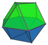 Two triangular cupola
forming a cuboctahedron
