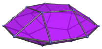 The
pentagonal orthobicupola