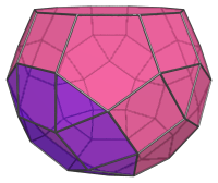 A metagyrate diminished
rhombicosidodecahedron, highlighting gyrated cupola segment