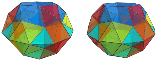 Triangle-centered parallel projection of J92 rhombochoron, showing yet
another 6 square pyramids