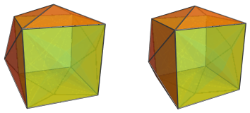 Parallel projection of
the cube antiprism, showing 4/6 square pyramids