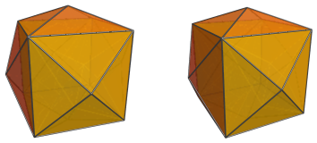 Parallel projection of
the cube antiprism, showing 6/6 square pyramids