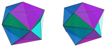 Parallel projection of
the cube antiprism, showing another 4/12 tetrahedra