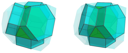 Parallel projection
of the augmented cantitruncated 5-cell, showing 4 hexagonal prisms