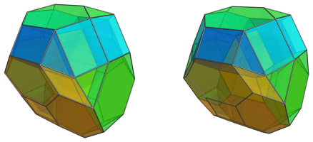 Perspective
projection of the augmented cantitruncated 5-cell, showing all cells
surrounding gyrobifastigium