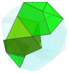 Parallel projection of the
bi-icositetradiminished 600-cell, showing 2nd chain