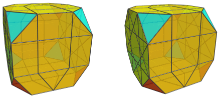 Orthogonal
projection of the biparabigyrated cantellated tesseract, showing all equatorial
cells