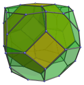 Perspective
projection of the bitruncated tesseract, centered on a truncated
octahedron