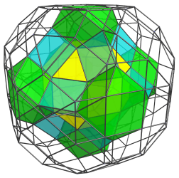 Parallel projection
of the cantellated 24-cell, adding 6 cuboctahedra