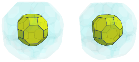 Parallel
projection of the cantitruncated 24-cell, showing nearest cell