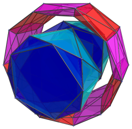 Perspective projection of
the grand antiprism's two rings