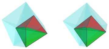 Parallel
projection of the bidecachoron, showing 2/12 near side cells