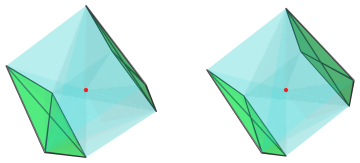 Parallel
projection of the bidecachoron, showing 2/6 equatorial cells