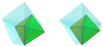 Parallel
projection of the bidecachoron, showing 2/12 far side cells