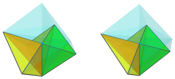 Parallel
projection of the bidecachoron, showing 4/12 far side cells