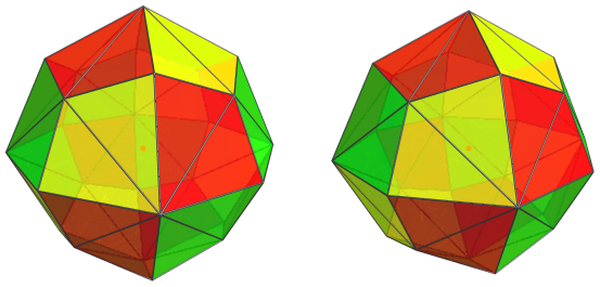 Parallel
projection of the joined 24-cell, showing 24/24 equatorial cells