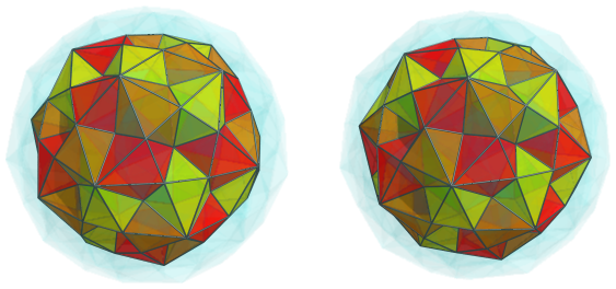 Parallel
projection of the joined 120-cell, showing another 60/60 third layer
cells