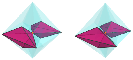 The Joined
16-cell, showing the other 2/4 cells in first ring around central vertex