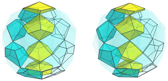 Parallel
projection of the square antitegmatic hecatontetracontatetrachoron, showing 4th
ring