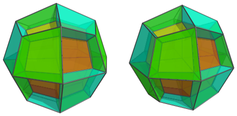 Parallel
projection of the triangular antitegmatic hexacontatetrachoron, showing 16/24
cells in the second layer
