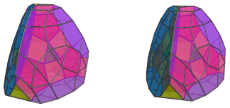 Parallel
projection of the tetrahedral magnaursachoron, showing all 4 J83's