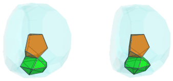 Parallel
projection of the tetrahedral magnaursachoron, showing a cuboctahedron