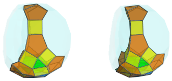 Parallel
projection of the tetrahedral magnaursachoron, showing 3 metabidiminished
icosahedra