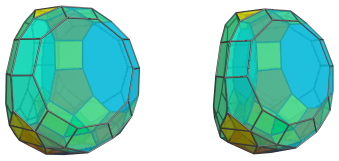 Parallel
projection of the tetrahedral magnaursachoron, showing 3/3 J83 cells