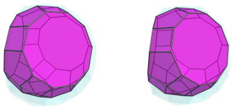 Parallel
projection of the tetrahedral magnaursachoron, showing J83 on far side